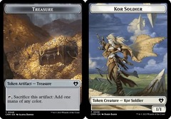 Treasure token // Kor Soldier token - Foil (Commander master)